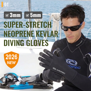 Gants de plongée AROPEC 3mm 5mm en Kevlar, anti-abrasion, résistants aux coupures, en néoprène, avec Velcro en V pour la plongée et la pêche sous-marine. - Product Image 2