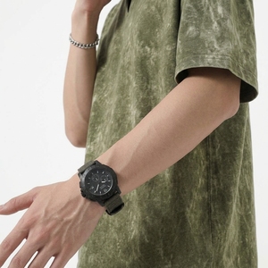 เสื้อยืดคอกว้างแขนสั้นทรงโอเวอร์ไซส์สำหรับผู้ชาย ผ้าคอตตอนหนานุ่ม สไตล์วินเทจ สตรีทแวร์ พิมพ์ลายซิลค์สกรีนแบบวอชด์ ทันสมัย - Product Image 5