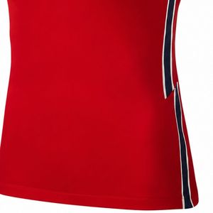 Maillot de football sublimé graphique rouge et noir pour femme, manches courtes, en polyester, pour matchs sportifs - Product Image 6