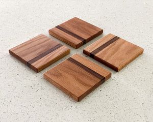 Premium Solid Wood Coaster Set - Product Image 6