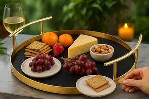 Premium Stainless Steel Round Serving <b>Tray</b> Elegant <b>Mirror</b> Finish Multipurpose Serving Platter for Home Hotel Restaurant Use - Product Image 6
