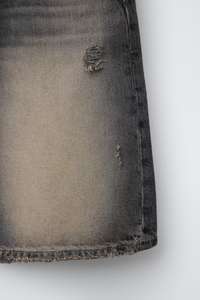 Shorts Largos de Mezclilla Sólidos 2026 con Cintura Interior Ajustable, Cierre de Botones Delanteros, Diseño Desgastado por el Sol, Transpirables y de Secado Rápido - Product Image 5