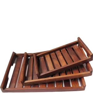 ถาดเสิร์ฟไม้ทรงสี่เหลี่ยมผืนผ้า H a CRAFT HAC-770 พร้อมหูจับ ดีไซน์ทันสมัยสำหรับงานแต่งงาน - Product Image 2
