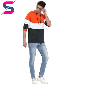 Sweat-shirts à capuche pour homme, personnalisés, couleur contrastée, bonne qualité, lavables en machine, légers, manches régulières, pour adulte - Product Image 1