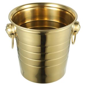 Decorative luxury brass ice bucket for <b>serving</b> drinks with elegant design sturdy construction and insulated body - Product Image 4
