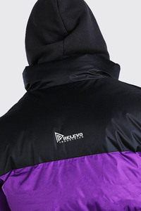 Customized Streetwear Padded Quilted Zip up Hoodie <b>Heat</b> Reactive Thermochromic Warm Puffy Bubble Down <b>Coat</b> Puffer - Product Image 4