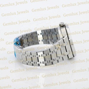 Montre de luxe en acier inoxydable pour femmes avec cadran noir clouté D VVS Iced Out Moissanite Diamond testeur de diamants - Product Image 3