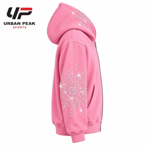 Sweat-shirt exclusif pour homme avec strass, designs créatifs scintillants, couleurs coordonnées et style urbain distinctif - Product Image 2