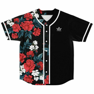 Maillot de baseball SPARKWELL à imprimé floral pour homme, manches courtes, respirant, en polyester, coupe classique, pour toutes les saisons - Product Image 5