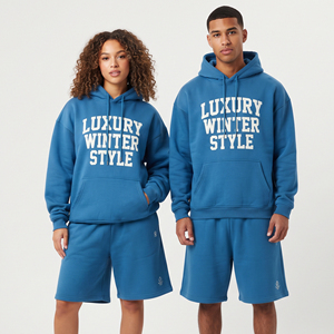 Winter Oversized <b>Hoodie</b> <b>Shorts</b> <b>Set</b> <b>Men</b> Women 100% Cotton Fleece Jogger Sweat <b>Shorts</b> Tracksuits Unisex 400gsm Fleece <b>Hoodie</b> <b>Set</b> - Product Image 1