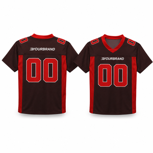 Nouveau design, vente en gros, sur mesure, 100% polyester, maille, impression par sublimation, séchage rapide, respirant, maillot de football américain pour hommes - Product Image 4
