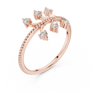 NATUNA Natural Diamond <b>Ring</b> 18k Custom Gold Mossanite Jewelry Stud Nugget Engagement <b>Ring</b> for Women - Product Image 4