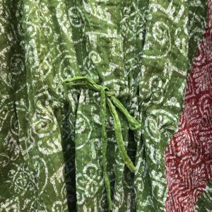 Caftán vintage de algodón Kantha hecho a mano para mujer, vestido bohemio para estar en casa o la playa. - Product Image 4