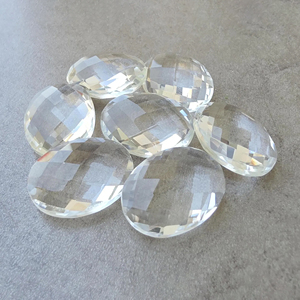 Cuarzo Cristal Natural, Corte Briolette, Forma Ovalada, Gema Calibrada - Product Image 2