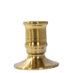Sleek design gold plated cast metal small large candle holder 2 <b>pc</b> <b>set</b> taper candlestick holder customization options - Product Image 3