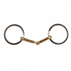 Mors pour chevaux en acier inoxydable de qualité supérieure, conception personnalisée, matériaux haut de gamme, anneau lâche de forme personnalisée, taille 5 1/4, marque personnalisée - Product Image 1