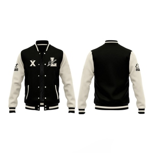 Veste bomber varsity en molleton avec broderie de roses en laine 100% pour homme, personnalisable OEM pour l'hiver - Product Image 3