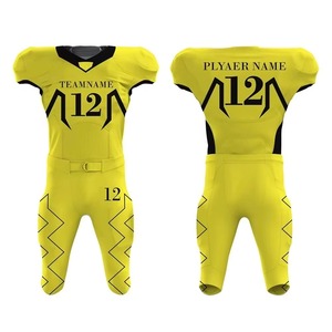 Maillots de football américain personnalisables, respirants, en grandes tailles, ensembles uniformes 100 % polyester, logo personnalisé, toutes saisons, ensemble à manches courtes - Product Image 1