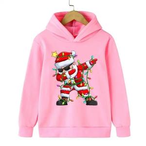 Sudadera con Capucha Amarilla Santa Dab Unisex Casual de Invierno para Navidad, Corte Regular, Tejido de Poliéster con Patrón de Dibujos Animados - Product Image 5