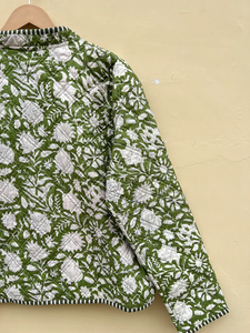 Indian Handmade 100% Cotton Eco-Friendly Quilted Anti-Wrinkle Breathable Quick Dry Front Pocket <b>Covered</b> <b>Button</b> Winter Regular - Product Image 2