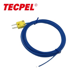 Sonde de température TECPEL TPK-01-02M, capteur haute température, mesure de liquide, thermocouple de type K, sonde à fil métallique, câble jaune 2000 mm, instrument - Product Image 3