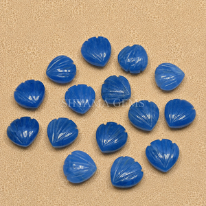 Blaue Opal-Muschelperlen 12mm Polierte Edelsteinperlen für Schmuckherstellung Halskette Armband Ohrringe Basteln DIY Großhandelsbedarf - Product Image 1