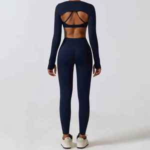 Nouvelle Arrivée 2026 – Ensemble de Sport Respirant avec Soutien-Gorge et Legging de Yoga Sans Coutures à Impression Sublimée Intégrale, Fabriqué au Pakistan (OEM/ODM) - Product Image 3