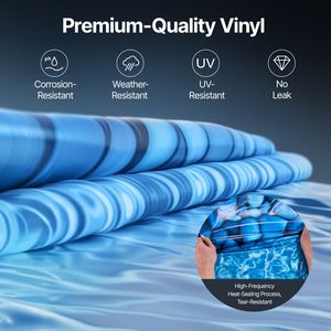 Telo per Piscina Ovale 25m x 12m, Durevole, in Vinile a Spessore Standard, Altezza Parete 52 pollici, con Bordo Unibead, Progettato per la Sicurezza - Product Image 5