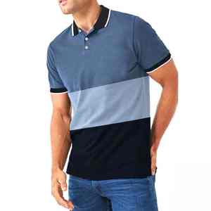 Polo d'été pour homme de haute qualité, personnalisable, décontracté, couleur unie, broderie, manches courtes, col à revers, motif imprimé, tissu - Product Image 4