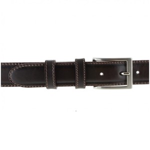 Cinturón de Cuero Genuino de Vaca para Hombre, Hecho a Mano, Estilo Nuevo, Color Marrón Oscuro, 3.5 cm de Ancho, Costuras Reforzadas, Hebilla de Aleación, 6 Tallas, 1 - Product Image 3