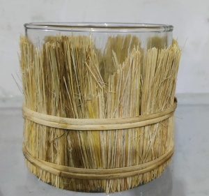 Luxury White Simple Handmade <b>Decorative</b> Multi-purpose Tall Hex Mercury Nordic Candle <b>Jar</b> with Mango Wood Lid Wholesale Christmas - Product Image 5