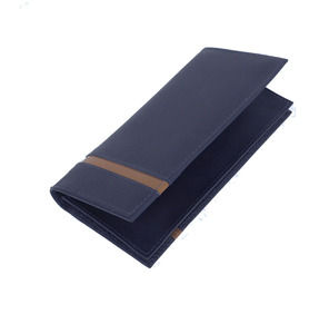 Portefeuille en cuir véritable RFID de haute qualité pour homme, porte-cartes personnalisé avec logo, élégant, léger, long, doublure Saffiano - Fabrication usine - Product Image 1