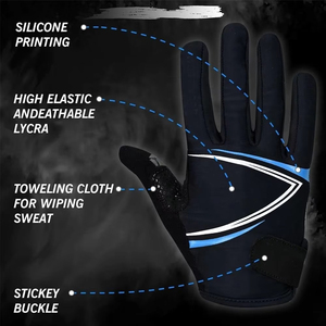 Gants de cyclisme sur mesure à doigts entiers avec logo personnalisé et grip durable pour les importateurs et distributeurs de vêtements de sport - Product Image 3
