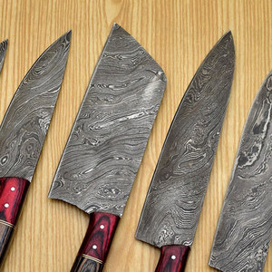 Professional Damascus Pattern <b>Kitchen</b> Knife Set Damascus Steel Chef Knife Collection For <b>Kitchen</b> Cooking And Preparation - Product Image 2