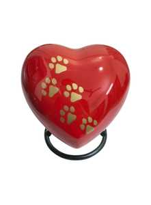 Silver Baby Cremation Urn Heart Shape Velvet <b>Box</b> American Style Eco-Friendly Durable 3 Cubic Inch Capacity Customizable Design - Product Image 5