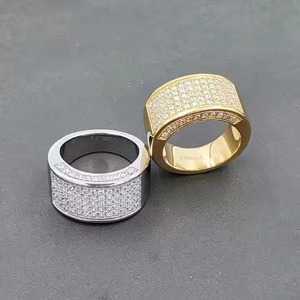Yellow <b>Gold</b> White <b>Gold</b> Men's <b>Ring</b> And Round Cut Wedding <b>Ring</b> For Him - Product Image 2