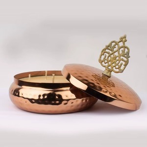 Latest Design Metal Round Candle Jar Tabletop Handmade for Home & Christmas <b>Decor</b> Iron Candle Jar Low Price Bulk Quantity - Product Image 1