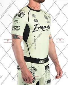 Haut de compression à manches courtes pour homme, séchage rapide, imprimé par sublimation, pour entraînement athlétique, MMA et grappling - Product Image 2