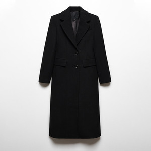 Manteau long en laine croisé pour femme grande taille, chaud et tendance, idéal automne-hiver – Meilleure vente - Product Image 1