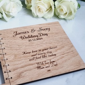 Wooden <b>Wedding</b> Invitation Gift <b>Box</b> Carved Decorative <b>Card</b> Storage Case for Bridal Party Event - Product Image 2