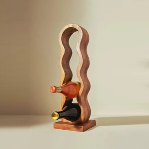 Modern Wooden Wine Rack <b>Tabletop</b> Vietnamese Crafted Wine Bottle Holder Storage Stand Countertop for Home Bar made in Vietnam - Product Image 2