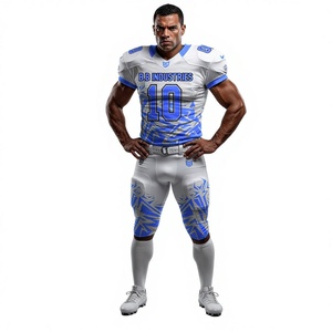 Uniforme de Fútbol Americano Personalizado, Unisex, Pantalones Cortos, Absorbentes de Humedad, de Secado Rápido, Transpirables, Sublimados, Ropa Deportiva para Equipo - Product Image 4