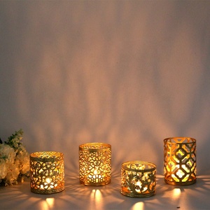 Bougeoir Votive Royal Design De Luxe En Métal Fabriqué De Haute Qualité Décoration De La Maison Pièce Maîtresse De Table Vente Chaude Arrivée - Product Image 3