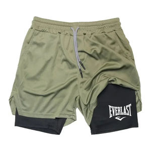 Shorts de sport décontractés pour hommes Everlast imprimés respirants à double couche séchage rapide avec cordon de serrage pour le basketball et la plage - Product Image 5