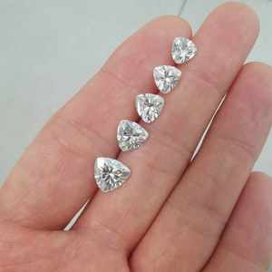 Diamant de laboratoire taille trillion, couleur D/E/F, clarté VS, excellente taille, pour bague et boucles d'oreilles pour femme, diamants en vrac, cadeau - Product Image 4