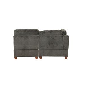 Divano da soggiorno modulare 2 pezzi in grigio - Product Image 5