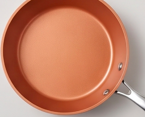 Copper Frying <b>Pan</b> With Stainless Steel <b>Handle</b> Ceramic Non-Stick Interior Modern Design For Gas And Induction Cooker Use - Product Image 3