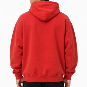 Sweat à capuche surdimensionné pour homme, style streetwear, coton lourd, style vintage classique, coupe ample. - Product Image 2