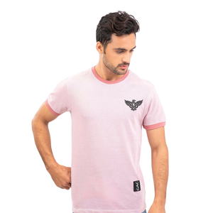 Mens <b>Pink</b> Solid Jersey Crew Neck Short Sleeve <b>T</b> <b>Shirt</b> Soft Breathable Lightweight Regular Fit Casual Everyday Basic Fashion Tee - Product Image 4