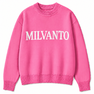 Pink Hot Selling Custom Logo <b>Men</b>’s Knit Sweater | Premium Crew Neck Long Sleeve Pullover <b>Jumper</b> | Knitted Branding Sweater - Product Image 1